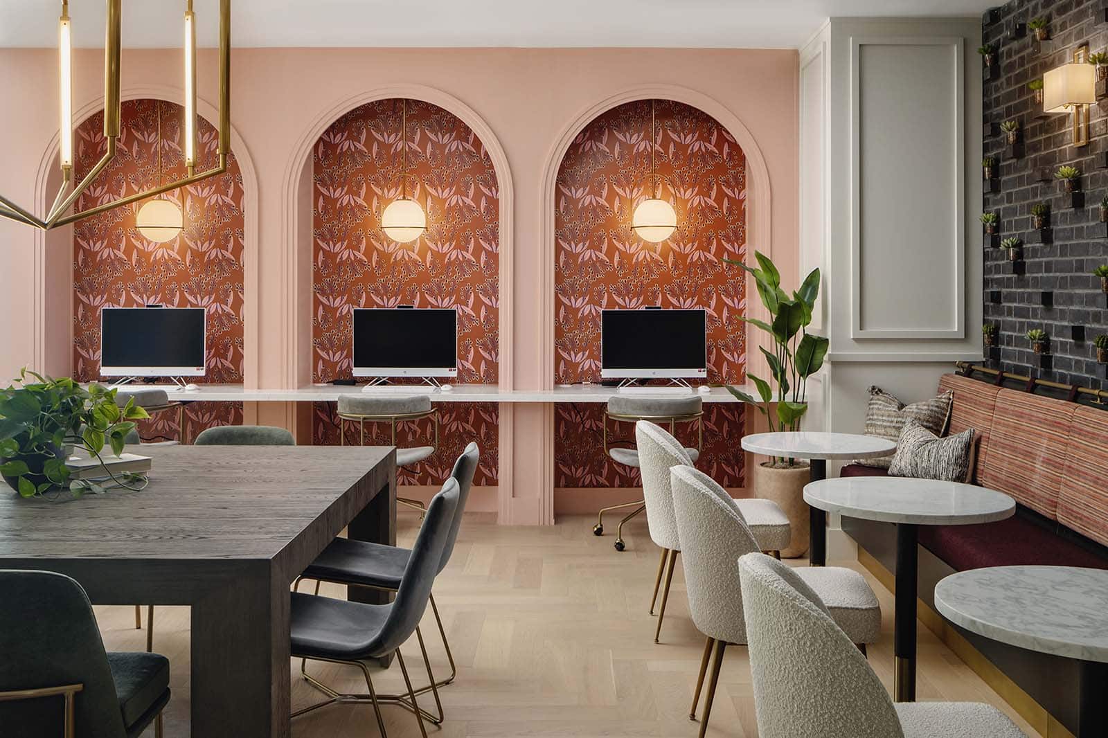 Finished decorative wallcovering installation